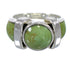Turquoise And Authentic Sterling Silver Southwest Jewelry Ring Size 7-1/2 VX61496